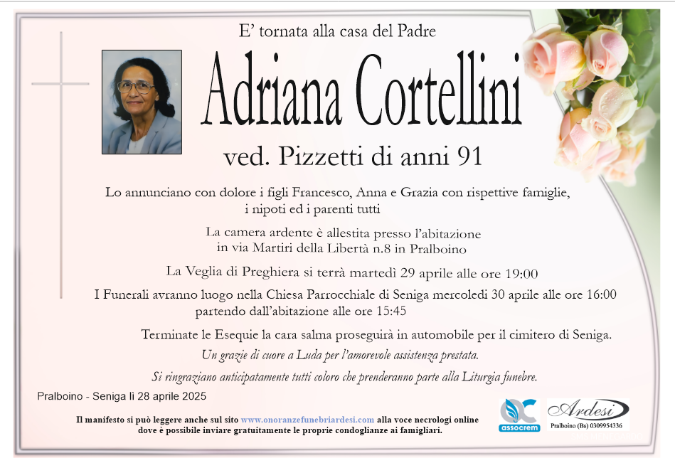 ADRIANA CORTELLINI - PRALBOINO SENIGA