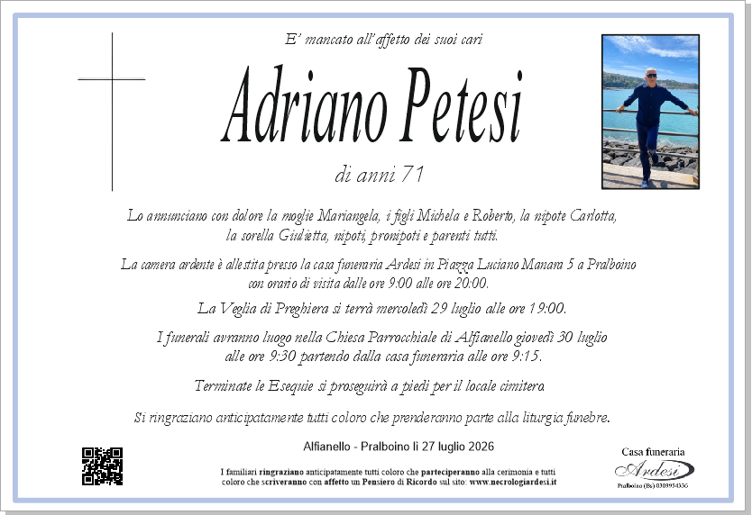 ADRIANO PETESI - ALFIANELLO - PRALBOINO