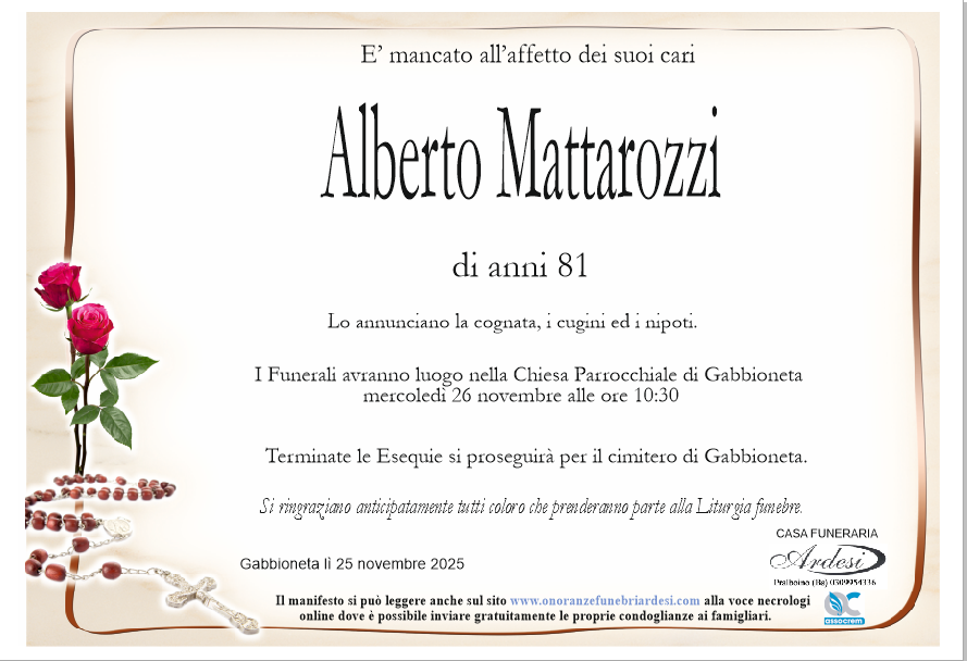 ALBERTO MATTAROZZI - GABBIONETA