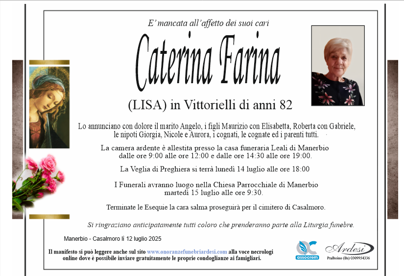 CATERINA FARINA (LISA) IN VITTORIELLI
