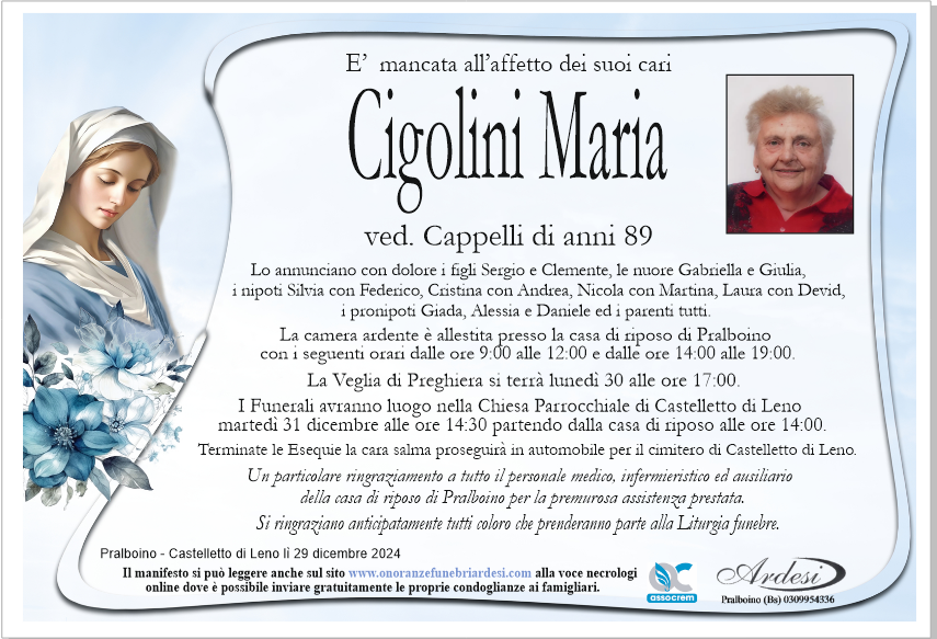 CIGOLINI MARIA - CASTELLETTO DI LENO