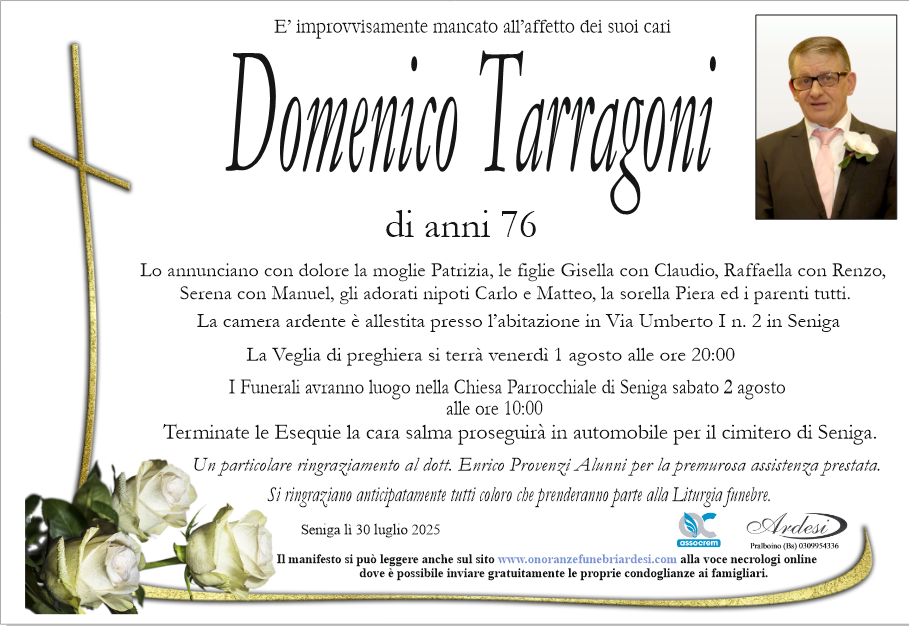 DOMENICO TARRAGONI - SENIGA
