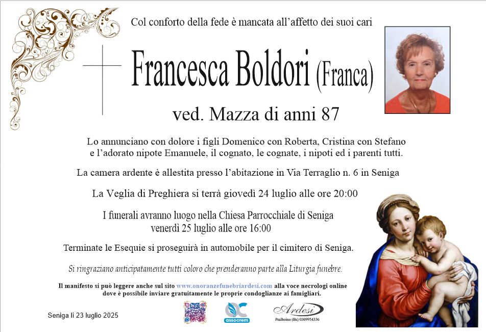 FRANCESCA BOLDORI - SENIGA