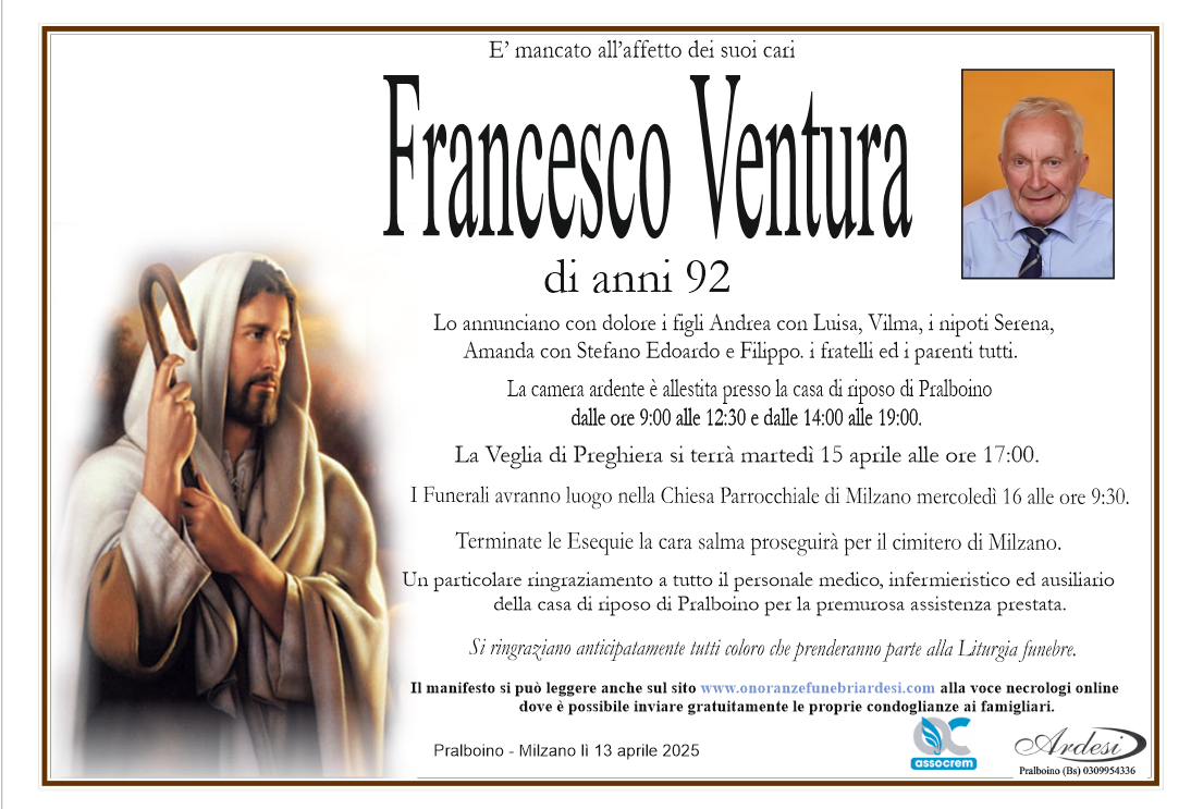 FRANCESCO VENTURA PRALBOINO- MILZANO