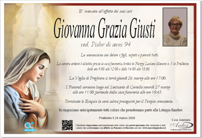 GIOVANNA GRAZIA GIUSTI - PRALBOINO