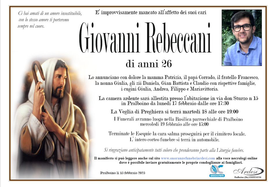 GIOVANNI REBECCANI - PRALBOINO