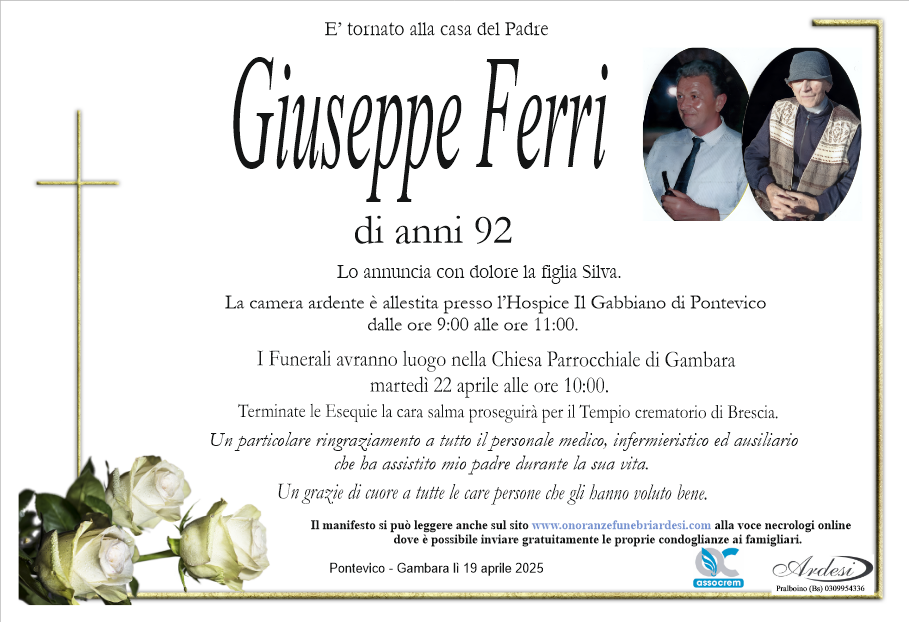 GIUSEPPE FERRI - PONTEVICO GAMBARA