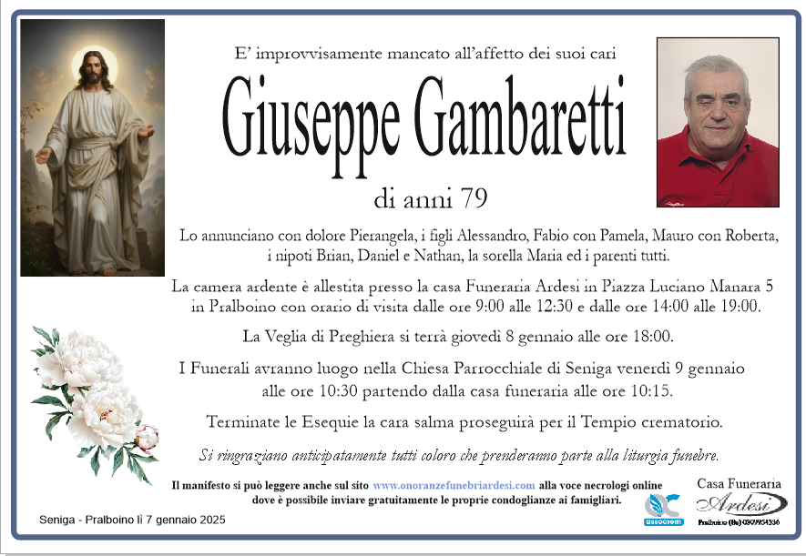 GIUSEPPE GAMBARETTI - SENIGA - PRALBOINO