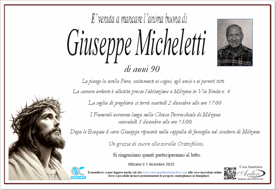 GIUSEPPE MICHELETTI - MILZANO