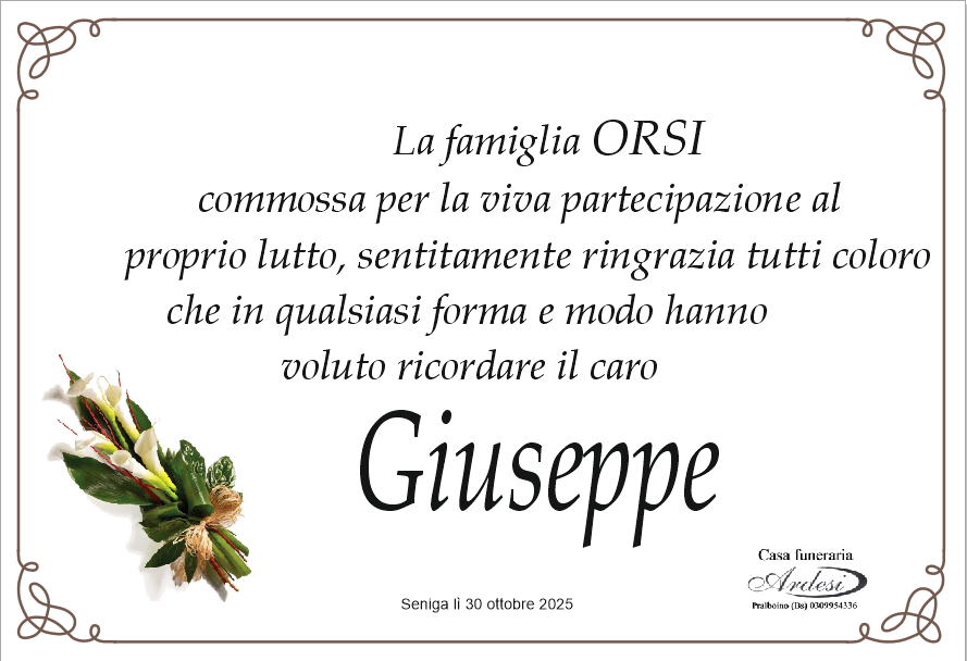 GIUSEPPE ORSI - SENIGA
