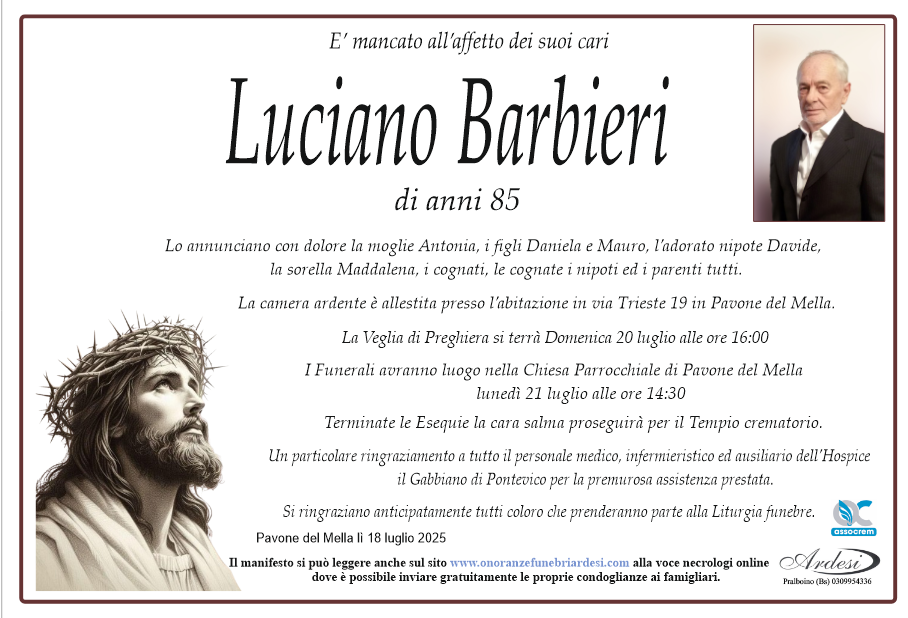 LUCIANO BARBIERI - PAVONE DEL MELLA