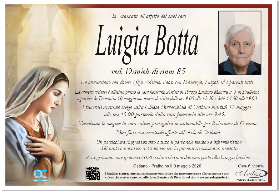 LUIGIA BOTTA - OSTIANO - PRALBOINO