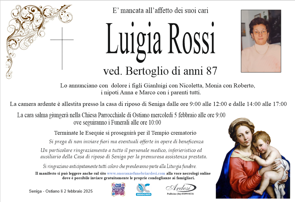 LUIGIA ROSSI - SENIGA OSTIANO