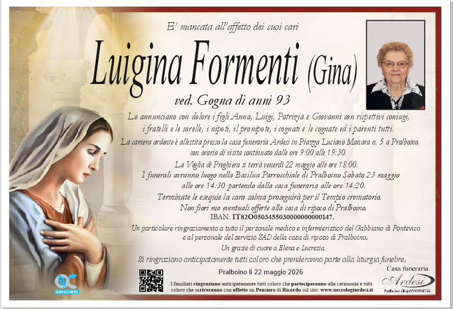 LUIGINA FORMENTI - PRALBOINO