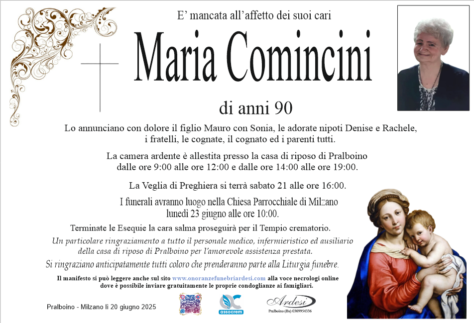 MARIA COMINCINI   PRALBOINO-MILZANO