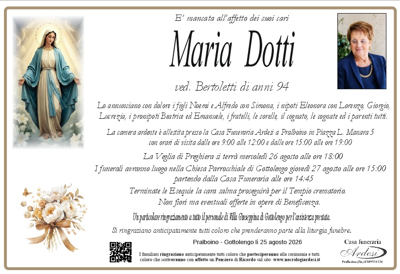 MARIA DOTTI - PRALBOINO - GOTTOLENGO