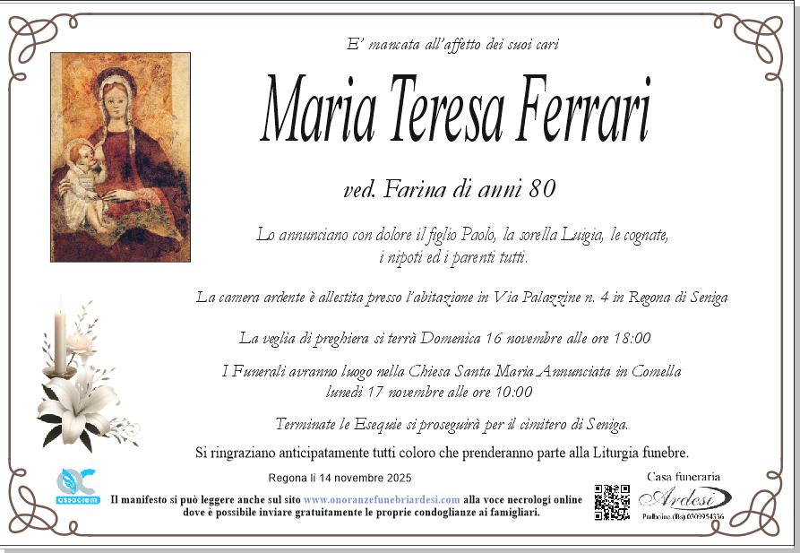 MARIA TERESA FERRARI - REGONA