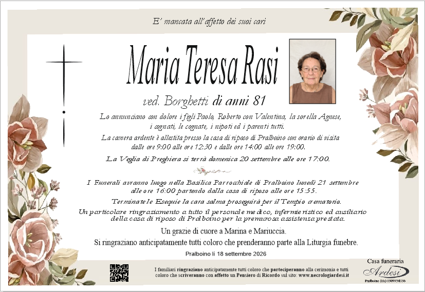 MARIA TERESA RASI - PRALBOINO