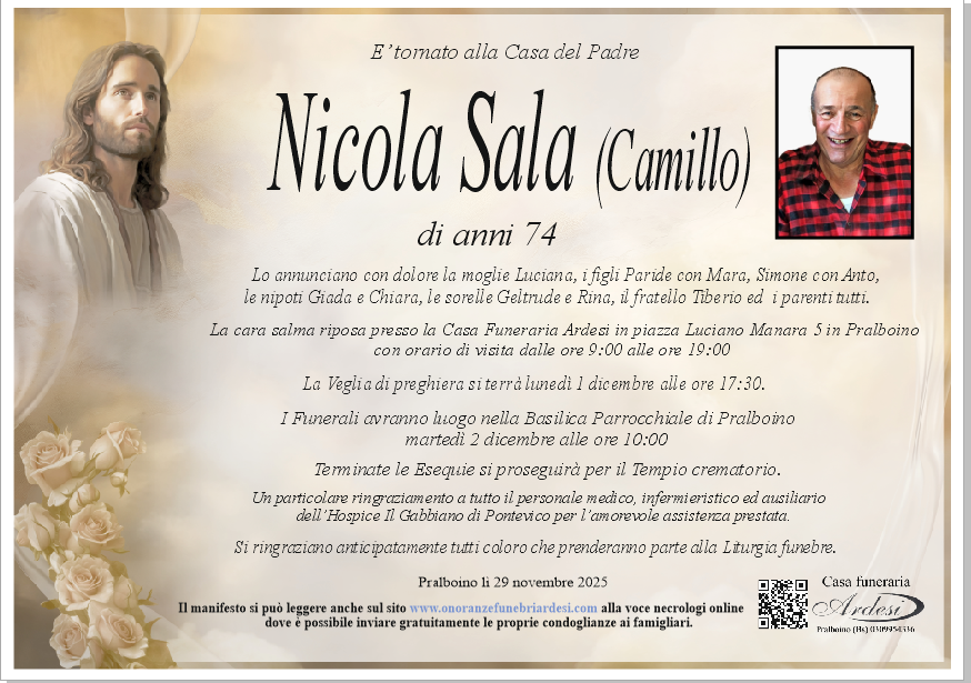NICOLA SALA (CAMILLO) - PRALBOINO