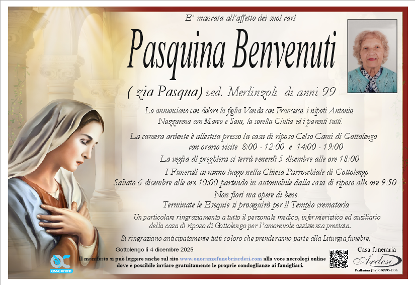 PASQUINA BENVENUTI - GOTTOLENGO