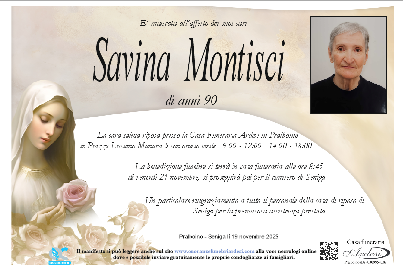 SAVINA MONTISCI   PRALBOINO-SENIGA