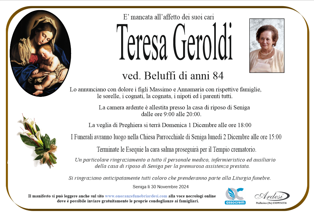 TERESA GEROLDI - SENIGA