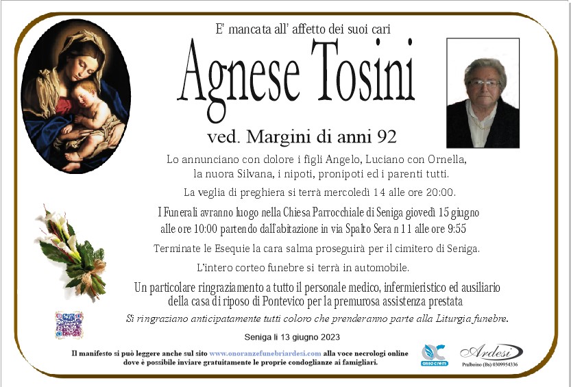 AGNESE TOSINI - SENIGA