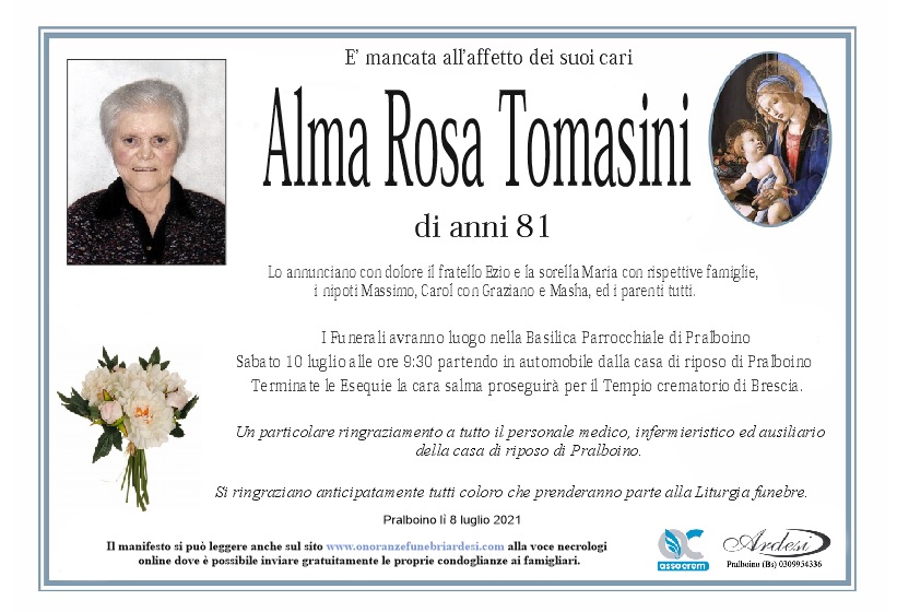 ALMA ROSA TOMASINI - PRALBOINO