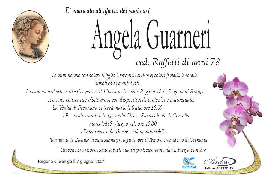 ANGELA GUARNERI REGONA DI SENIGA