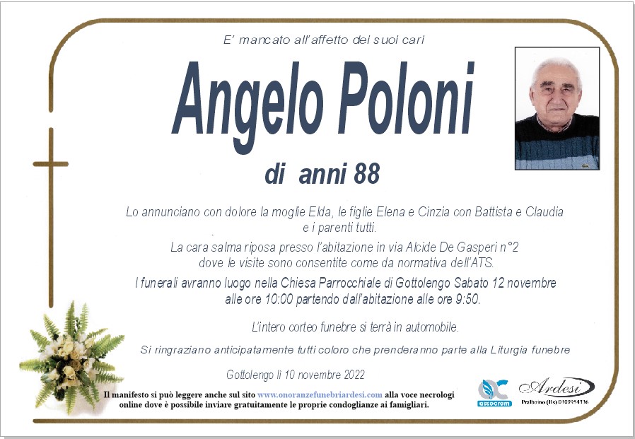 ANGELO POLONI - GOTTOLENGO