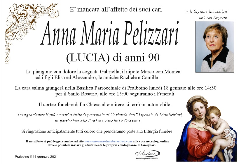 ANNA MARIA PELIZZARI - PRALBOINO