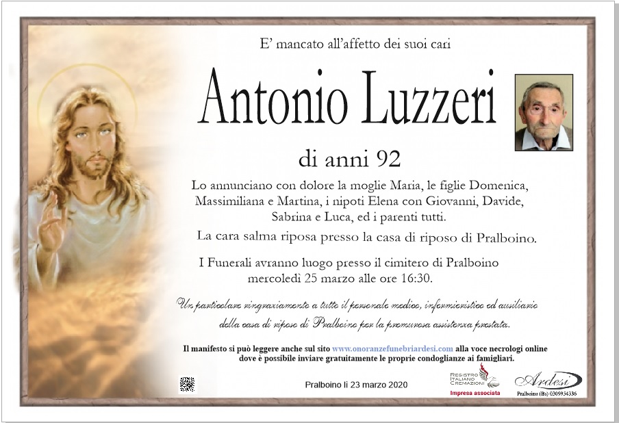 ANTONIO LUZZERI - PRALBOINO