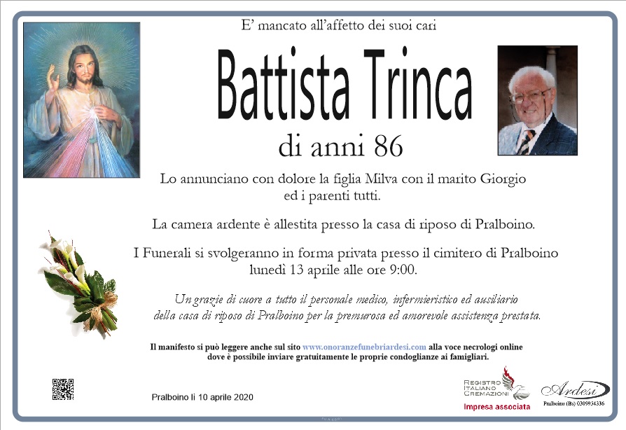 BATTISTA TRINCA - PRALBOINO