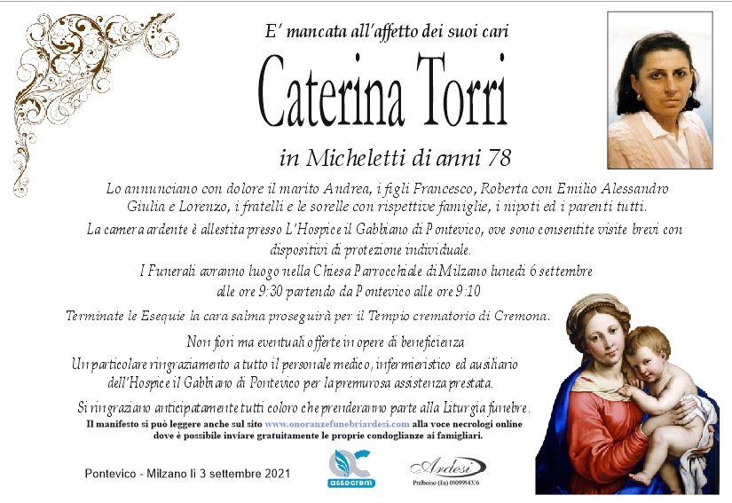 CATERINA TORRI PONTEVICO - MILZANO