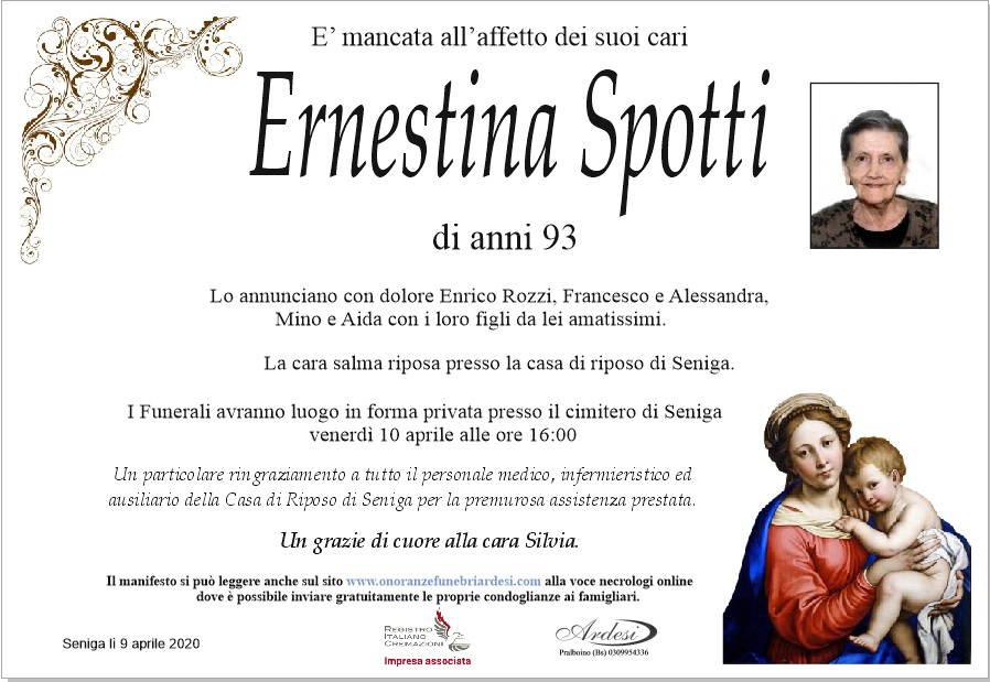 ERNESTINA SPOTTI - SENIGA