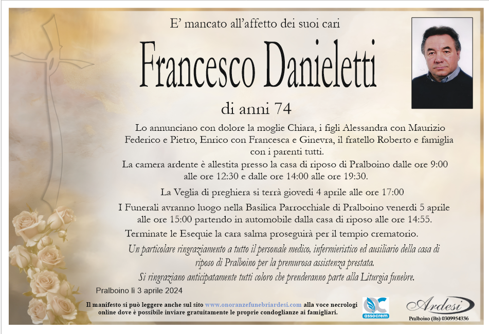 FRANCESCO DANIELETTI - PRALBOINO