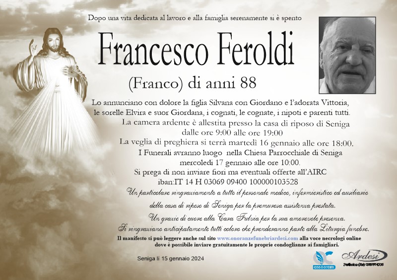 FRANCESCO FEROLDI - SENIGA