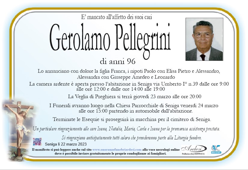 GEROLAMO PELLEGRINI - SENIGA