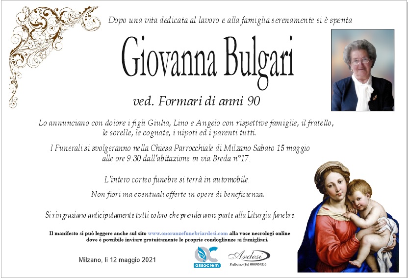 GIOVANNA BULGARI - MILZANO