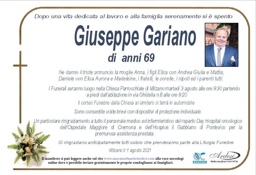 GIUSEPPE GARIANO - MILZANO