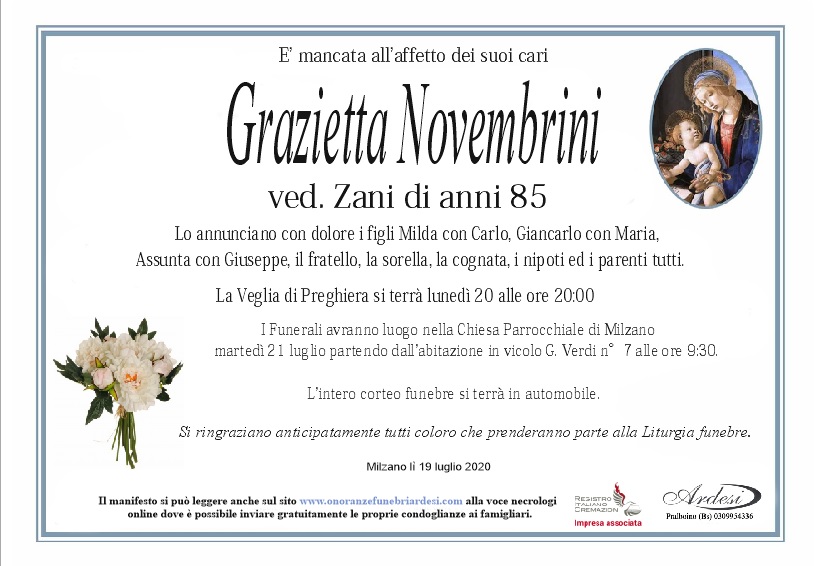 GRAZIETTA NOVEMBRINI - MILZANO