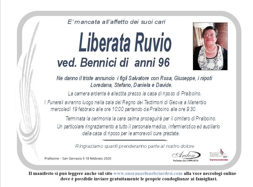 LIBERATA RUVIO - PRALBOINO - SAN GERVASIO