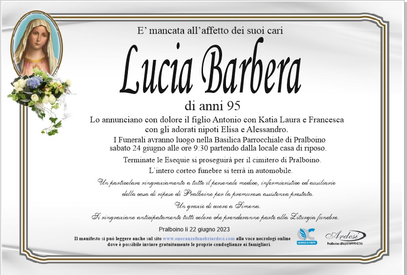 LUCIA BARBERA - PRALBOINO