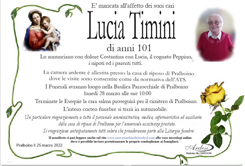 LUCIA TIMINI - PRALBOINO