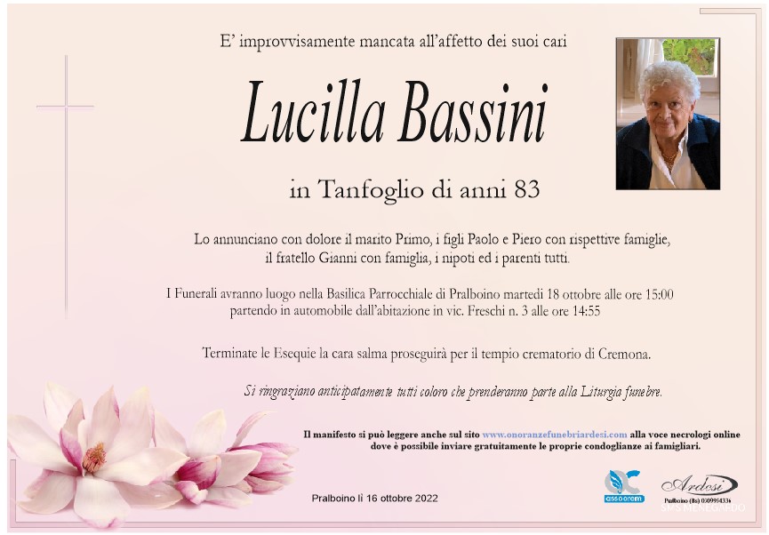 LUCILLA BASSINI - PRALBOINO