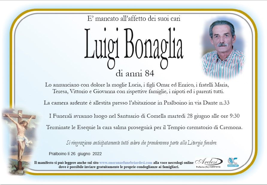LUIGI BONAGLIA - PRALBOINO