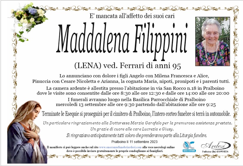 MADDALENA FILIPPINI - PRALBOINO