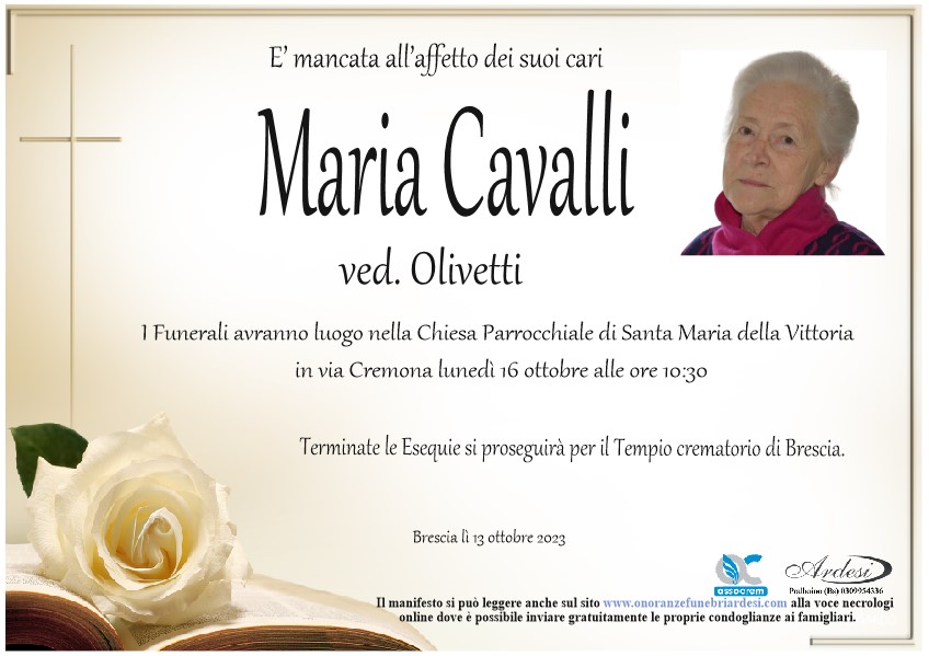 MARIA CAVALLI - BRESCIA