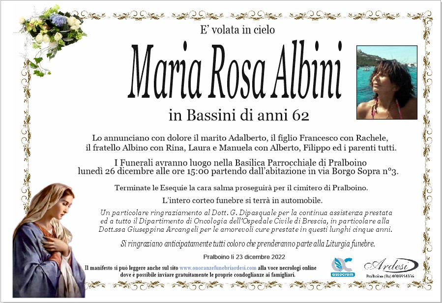 MARIA ROSA ALBINI - PRALBOINO