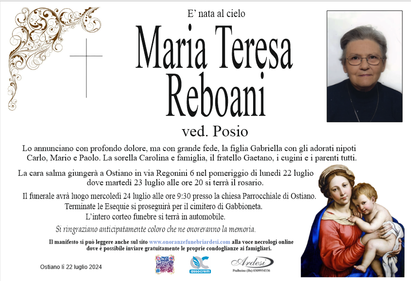 MARIA TERESA REBOANI - OSTIANO